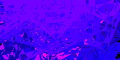 Dark purple, pink vector texture with random triangles.