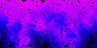 Light purple, pink vector triangle mosaic backdrop.