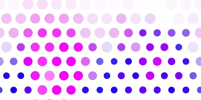 Light purple, pink vector background with spots.
