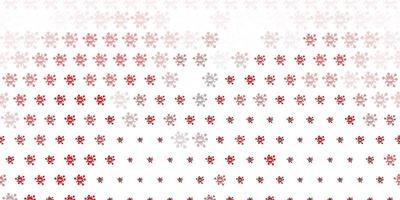 Light Red vector pattern with coronavirus elements.