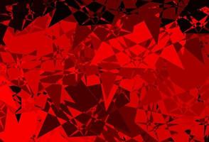 Dark Red vector texture with random triangles.