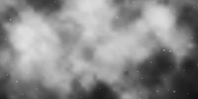 Light Gray vector background with small and big stars.