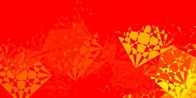 Light Red, Yellow vector backdrop with chaotic shapes.