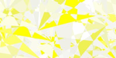Light Yellow vector background with triangles.