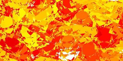 Light Red, Yellow vector pattern with polygonal shapes.