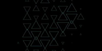 Dark Green vector pattern with lines, triangles.