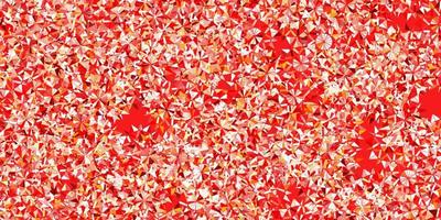 Light red, yellow vector template with ice snowflakes.