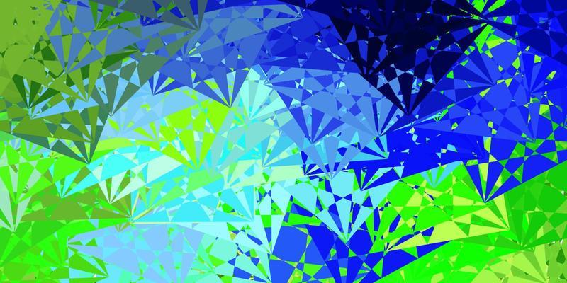 Light Blue, Green vector texture with memphis shapes.