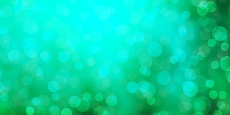 Light Green vector backdrop with circles.