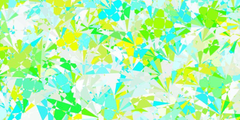 Light Blue, Green vector background with triangles.