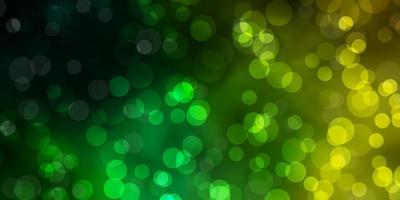 Light Green, Yellow vector template with circles.