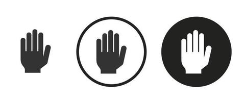 stop hand icon . web icon set . icons collection. Simple vector illustration.