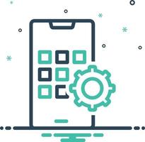 icono de mezcla para la configuración de aplicaciones vector