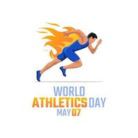 vector graphic of world athletics day good for world athletics day celebration. flat design. flyer design.flat illustration.