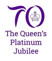 The Queens Platinum Jubilee in 2022. Number 70 with a crown inside. Record for longest stay on the throne. Great for poster, banner, greeting card, flyer, brochure. Vector illustration