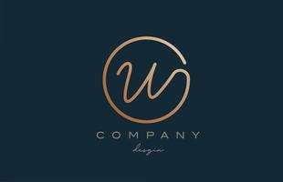 brown joined W alphabet letter logo icon design. Handwritten connected creative template for company and business vector