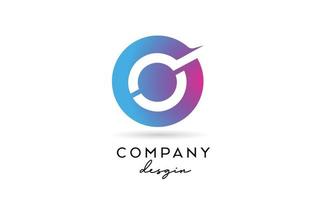 icono del logotipo de la letra del alfabeto rosa azul o con diseño de círculo. plantilla creativa para negocios y empresas. vector