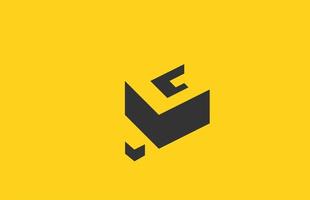 logotipo de icono de letra del alfabeto g negro amarillo con diseño de sombra. plantilla creativa para empresa y negocio vector