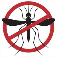 símbolo de icono contra mosquitos vector