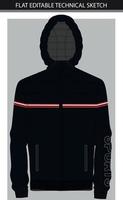 Quilting hood jacket vector file