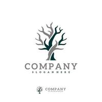 plantilla de vector de logotipo de árbol, conceptos de diseño de logotipo de árbol creativo