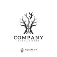 plantilla de vector de logotipo de árbol, conceptos de diseño de logotipo de árbol creativo