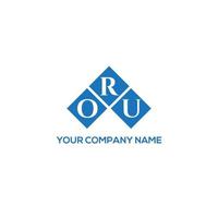 ORU letter logo design on white background. ORU creative initials letter logo concept. ORU letter design. vector