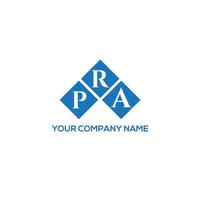 PRA letter logo design on white background. PRA creative initials letter logo concept. PRA letter design. vector