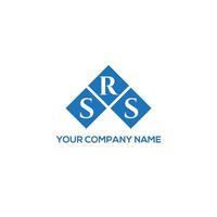 diseño de logotipo de letra srs sobre fondo blanco. concepto de logotipo de letra de iniciales creativas srs. diseño de carta srs. vector