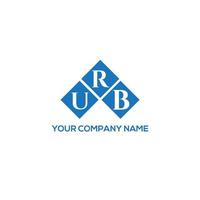 URB letter logo design on white background. URB creative initials letter logo concept. URB letter design. vector