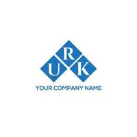 URK letter logo design on white background. URK creative initials letter logo concept. URK letter design. vector