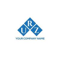 URZ letter logo design on white background. URZ creative initials letter logo concept. URZ letter design. vector