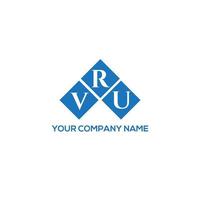 . VRU creative initials letter logo concept. VRU letter design.VRU letter logo design on white background. VRU creative initials letter logo concept. VRU letter design. vector