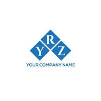 YRZ letter logo design on white background. YRZ creative initials letter logo concept. YRZ letter design. vector