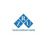 ZRU letter logo design on white background. ZRU creative initials letter logo concept. ZRU letter design. vector