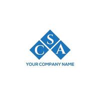 CSA letter logo design on white background. CSA creative initials letter logo concept. CSA letter design. vector