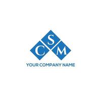 CSM letter logo design on white background. CSM creative initials letter logo concept. CSM letter design. vector