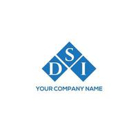 DSI letter logo design on white background. DSI creative initials letter logo concept. DSI letter design. vector
