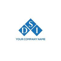 diseño de logotipo de letra dsi sobre fondo blanco. concepto de logotipo de letra de iniciales creativas dsi. diseño de letras dsi. vector