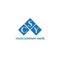 CSY letter logo design on white background. CSY creative initials letter logo concept. CSY letter design. vector