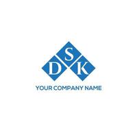 DSK creative initials letter logo concept. DSK letter design.DSK letter logo design on white background. DSK creative initials letter logo concept. DSK letter design. vector
