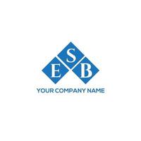 ESB letter logo design on white background. ESB creative initials letter logo concept. ESB letter design. vector