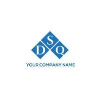 DSQ letter logo design on white background. DSQ creative initials letter logo concept. DSQ letter design. vector