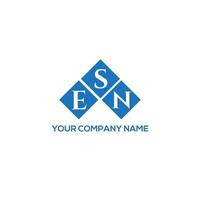 ESN letter logo design on white background. ESN creative initials letter logo concept. ESN letter design. vector