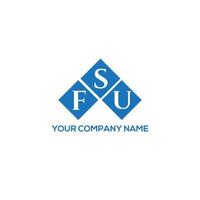FSU letter logo design on white background. FSU creative initials letter logo concept. FSU letter design. vector