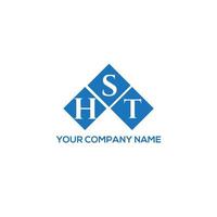 HST letter logo design on white background. HST creative initials letter logo concept. HST letter design. vector