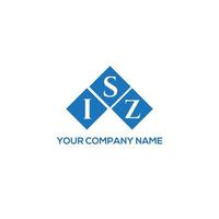 ISZ letter logo design on white background. ISZ creative initials letter logo concept. ISZ letter design. vector