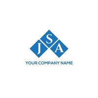 JSA letter logo design on white background. JSA creative initials letter logo concept. JSA letter design. vector