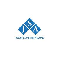 JSA letter logo design on white background. JSA creative initials letter logo concept. JSA letter design. vector