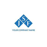 JSF letter logo design on white background. JSF creative initials letter logo concept. JSF letter design. vector